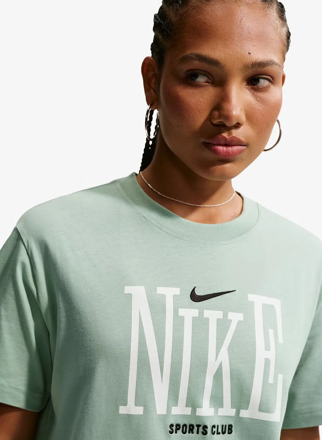 Футболка с принтом Nsw Classic Boyfriend Inconnect Nike, паровой — фото 3