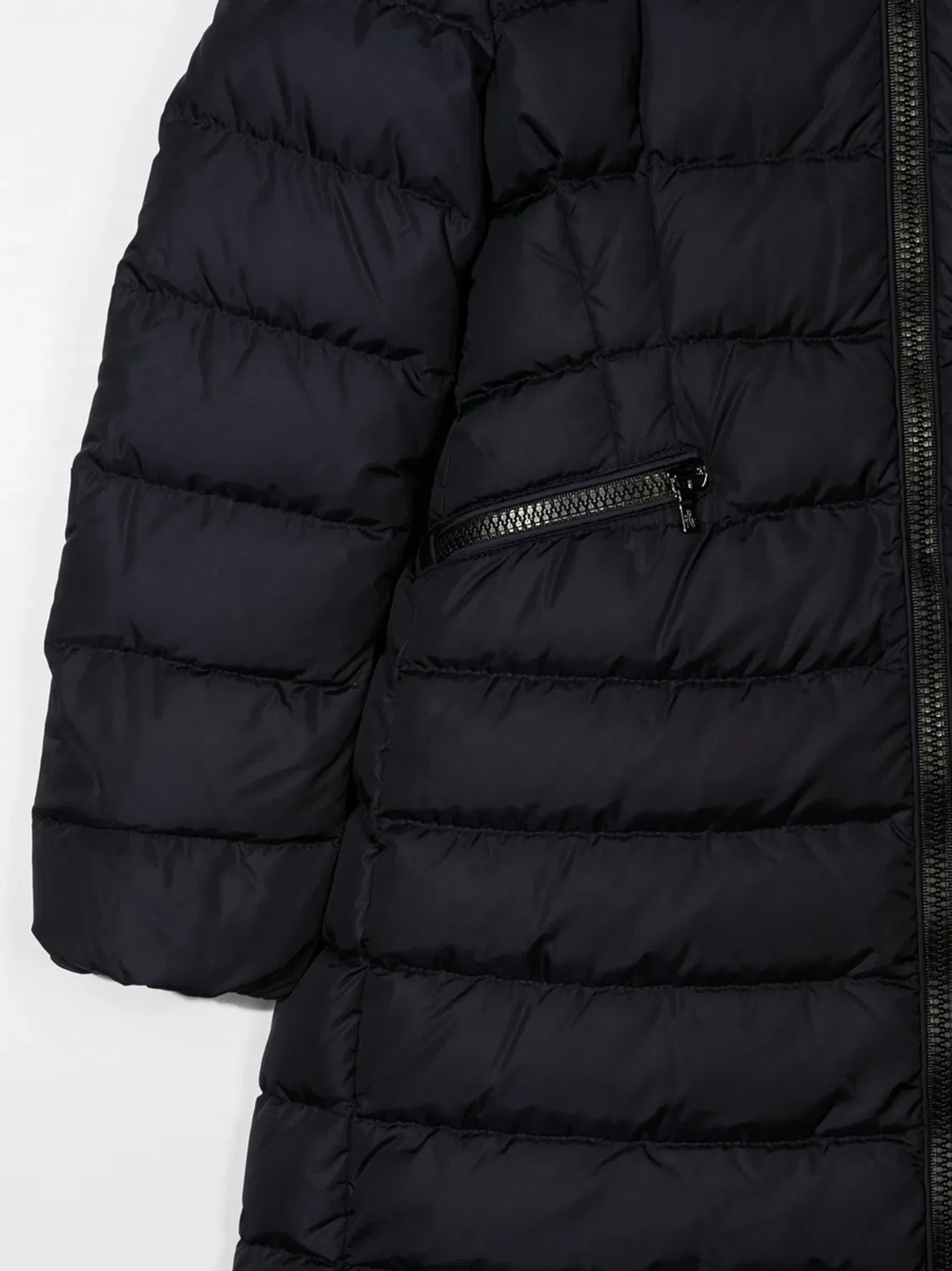 Moncler Пуховик с капюшоном синего цвета — фото 3