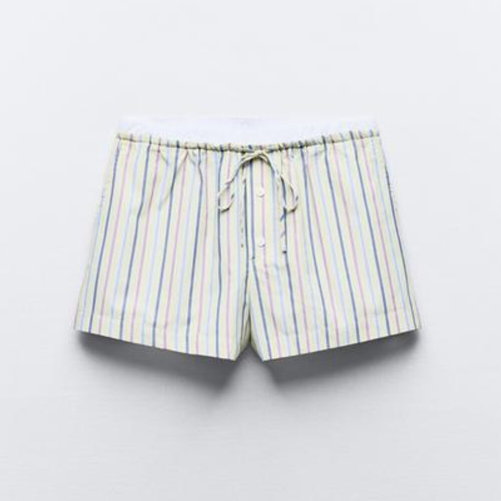 

Шорты Zara Striped, светло-зеленый