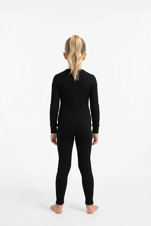 Детские термолеггинсы для девочек хлопковые Butik1Avm, Black — фото 2