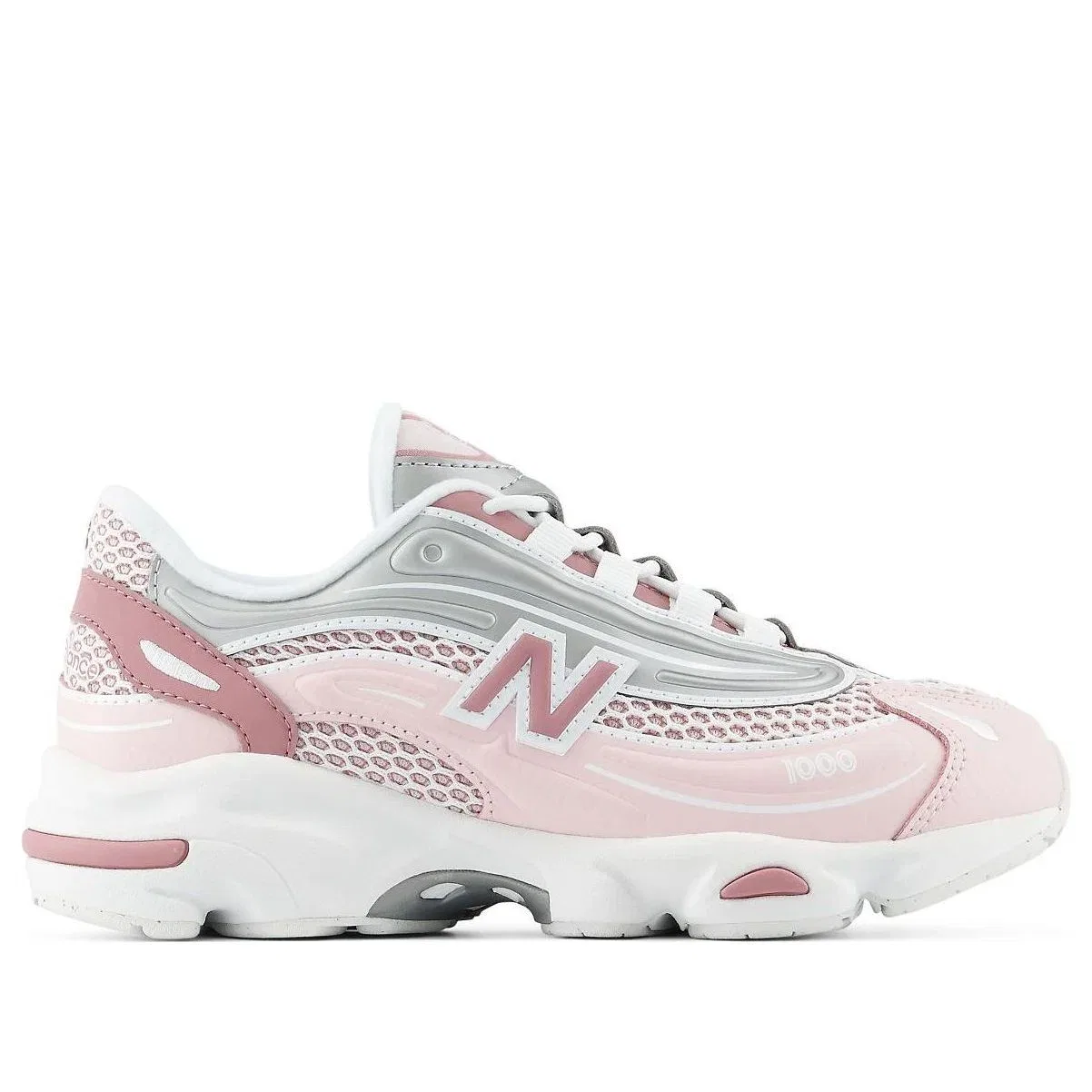 Детские кроссовки на шнуровке New Balance 1000 Pink Rose, розовый — фото 2