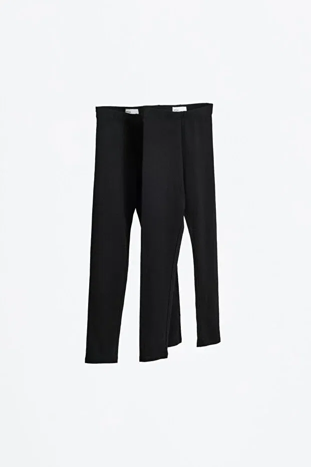 Детские леггинсы для девочек хлопковые 2 шт Lefties, Black