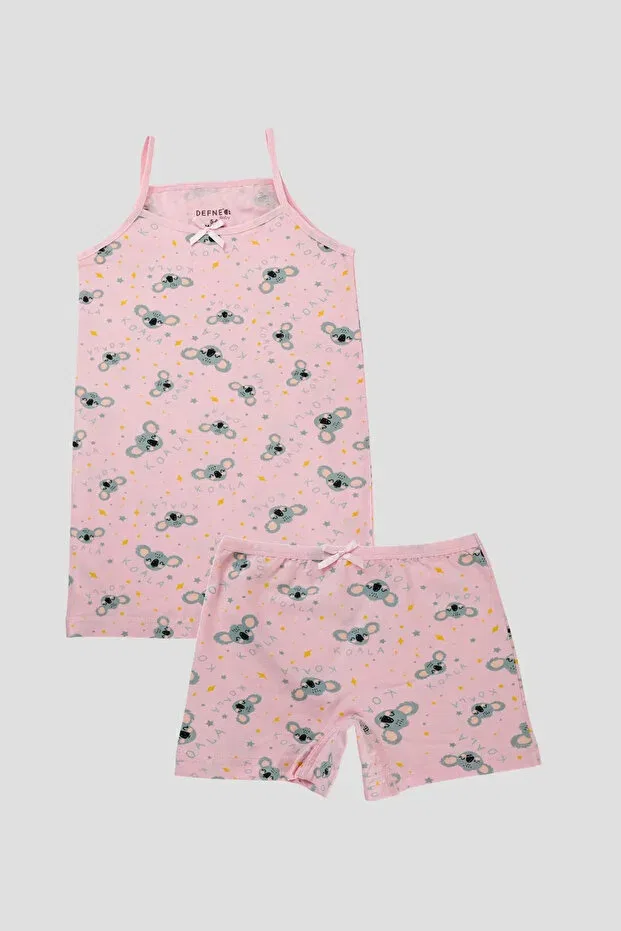 Детский комплект нижнего белья для девочек хлопковый Koala Patterned Defne Baby, Colored