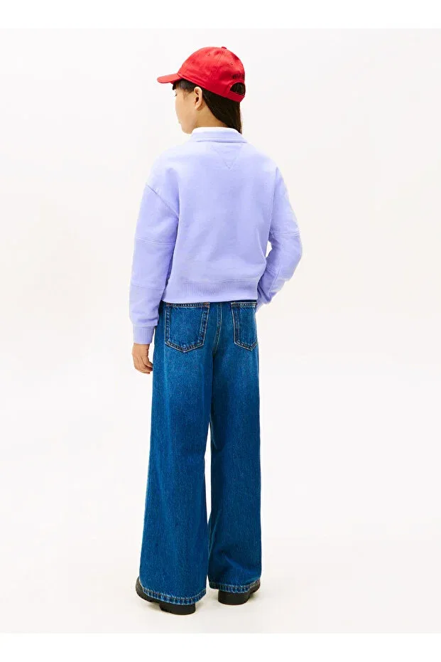 Детское для девочек свитшот с принтом Tommy Hilfiger, Lilac — фото 4