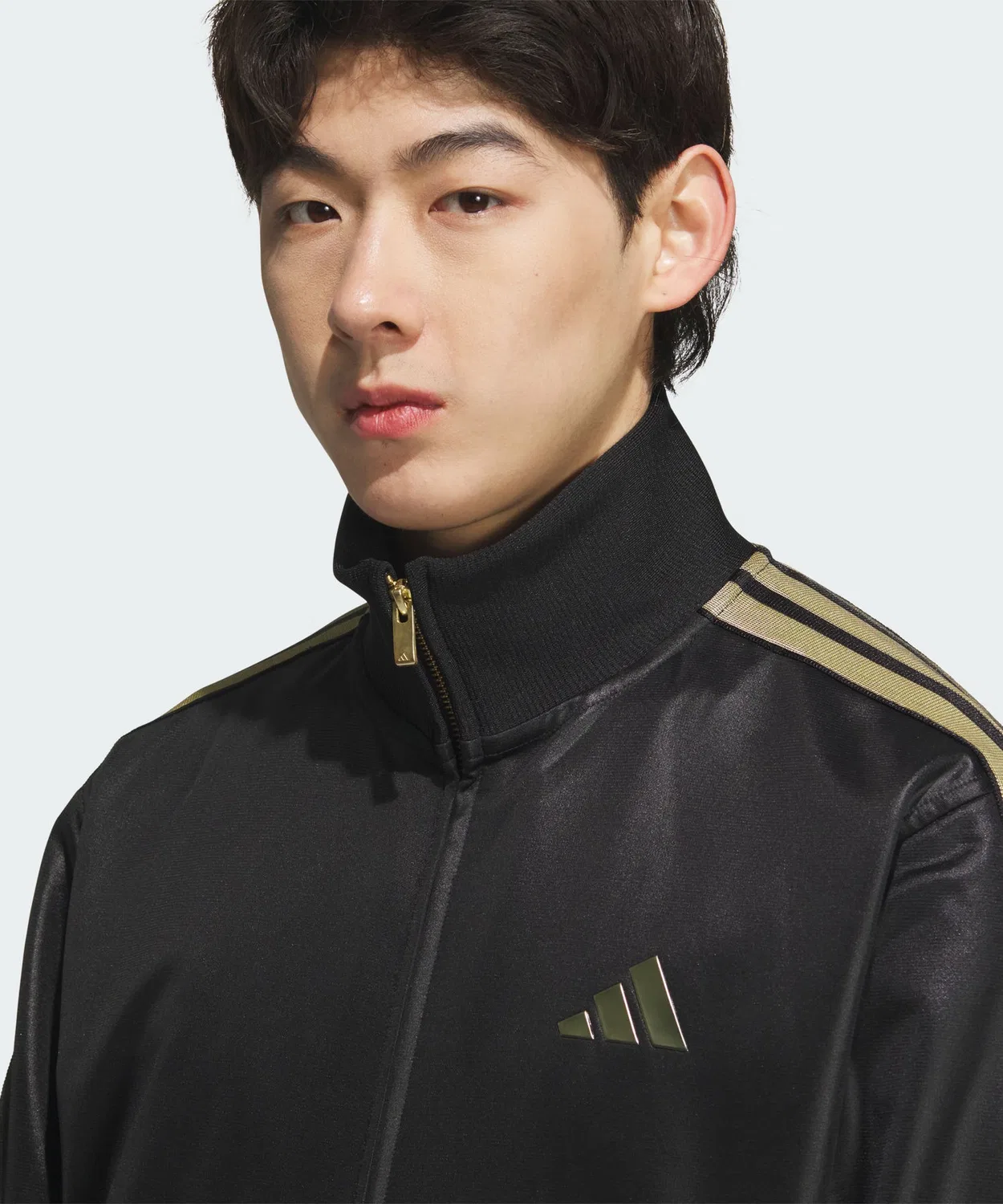 Мужской трек-топ с длинным рукавомStadium Gold Adidas, Black/Gold — фото 4