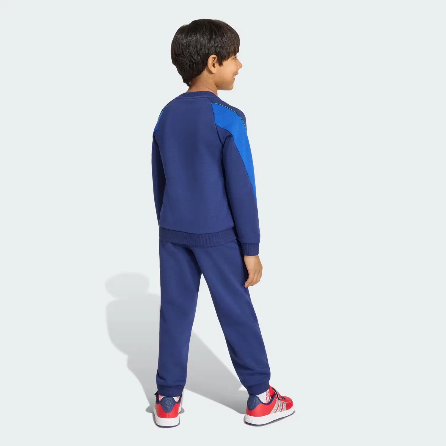Детские спортивные брюки с принтом Marvel Spider-Man Adidas Sportswear, темно-синий/белый/королевский синий — фото 4