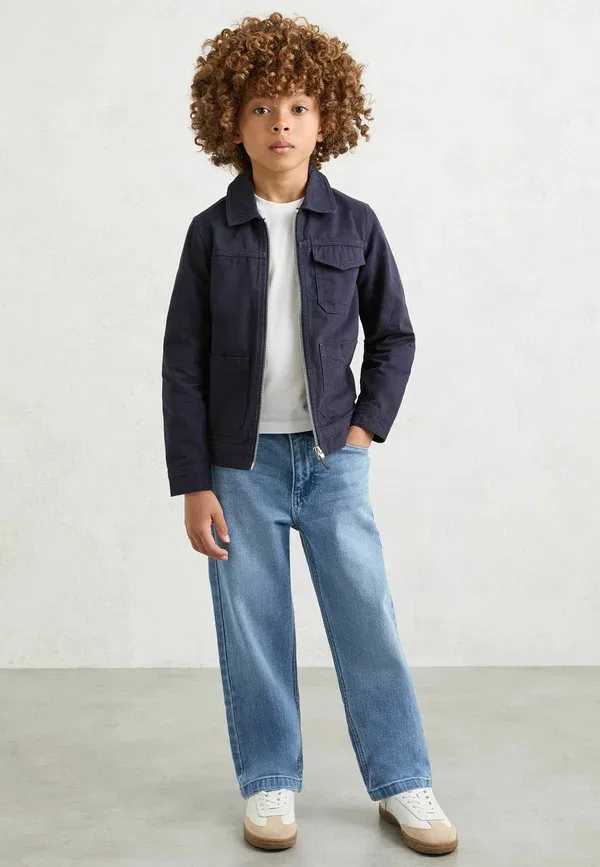 Джинсы широкого кроя Ronnie Relaxed Fit Reiss Wash, синий