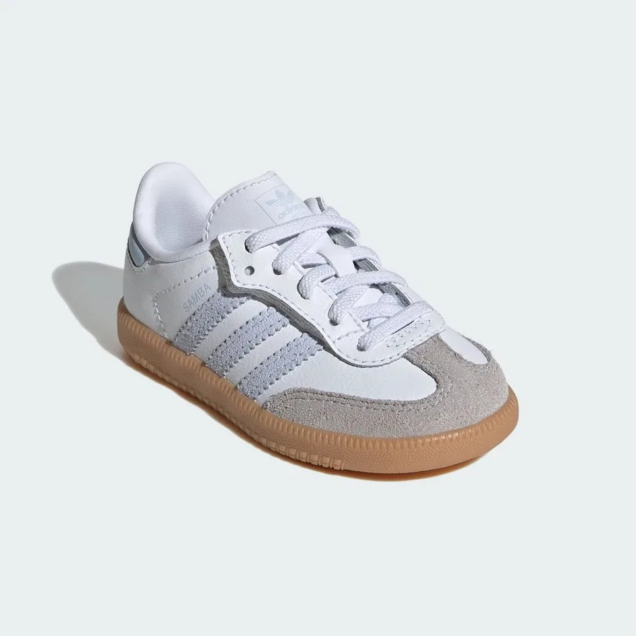 Детские кроссовки с эластичными шнурками и липучкой Samba OG Comfort Closure adidas, Белый — фото 2
