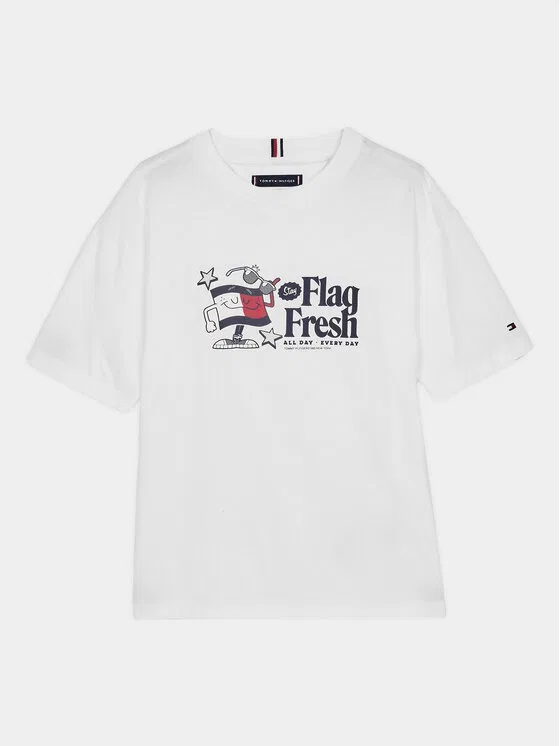 Футболка regular fit Flag Fun Tommy Hilfiger, белый — фото 4