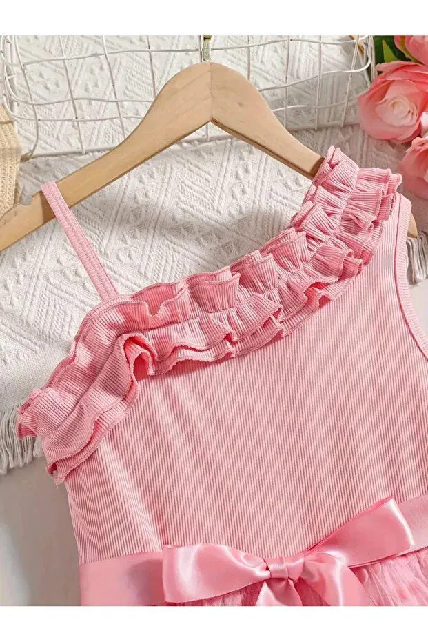 Детское платье для девочек с принтом Vinto strap dress Egolika Kids, Pink — фото 3