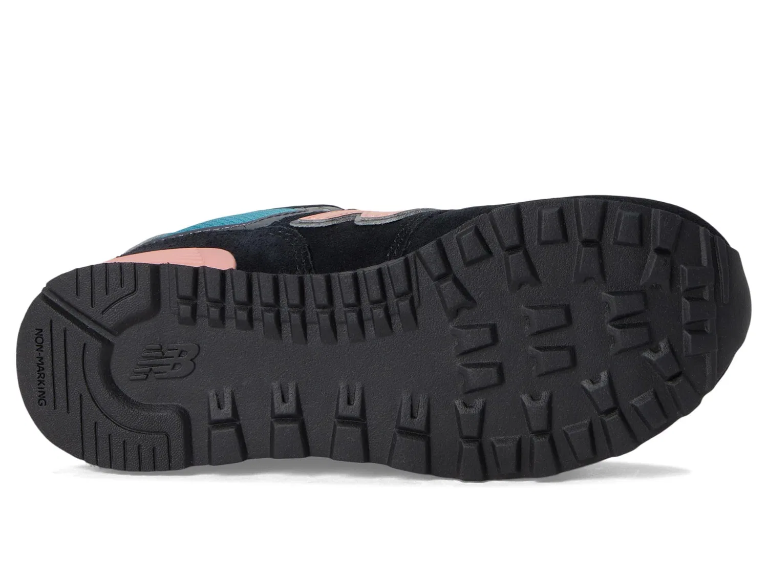 Детские кроссовки для мальчиков с закрытым носком 574 V1 Season Lace Up New Balance, Black Pink Omega — фото 3