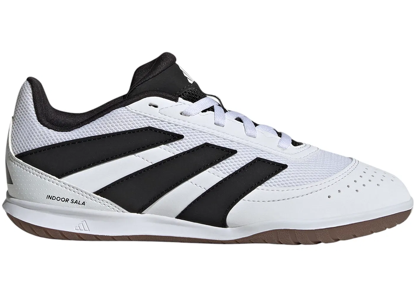Детские кроссовки для мини-футбола с синтетическим верхом Adidas Predator Club Indoor Sala, Cloud White Core Black Lucid Lemon
