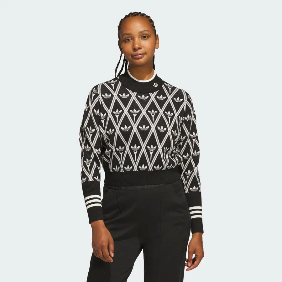 Спортивный свитер ADIDAS PERFORMANCE 'Originals Trefoil' черного цвета — фото 2