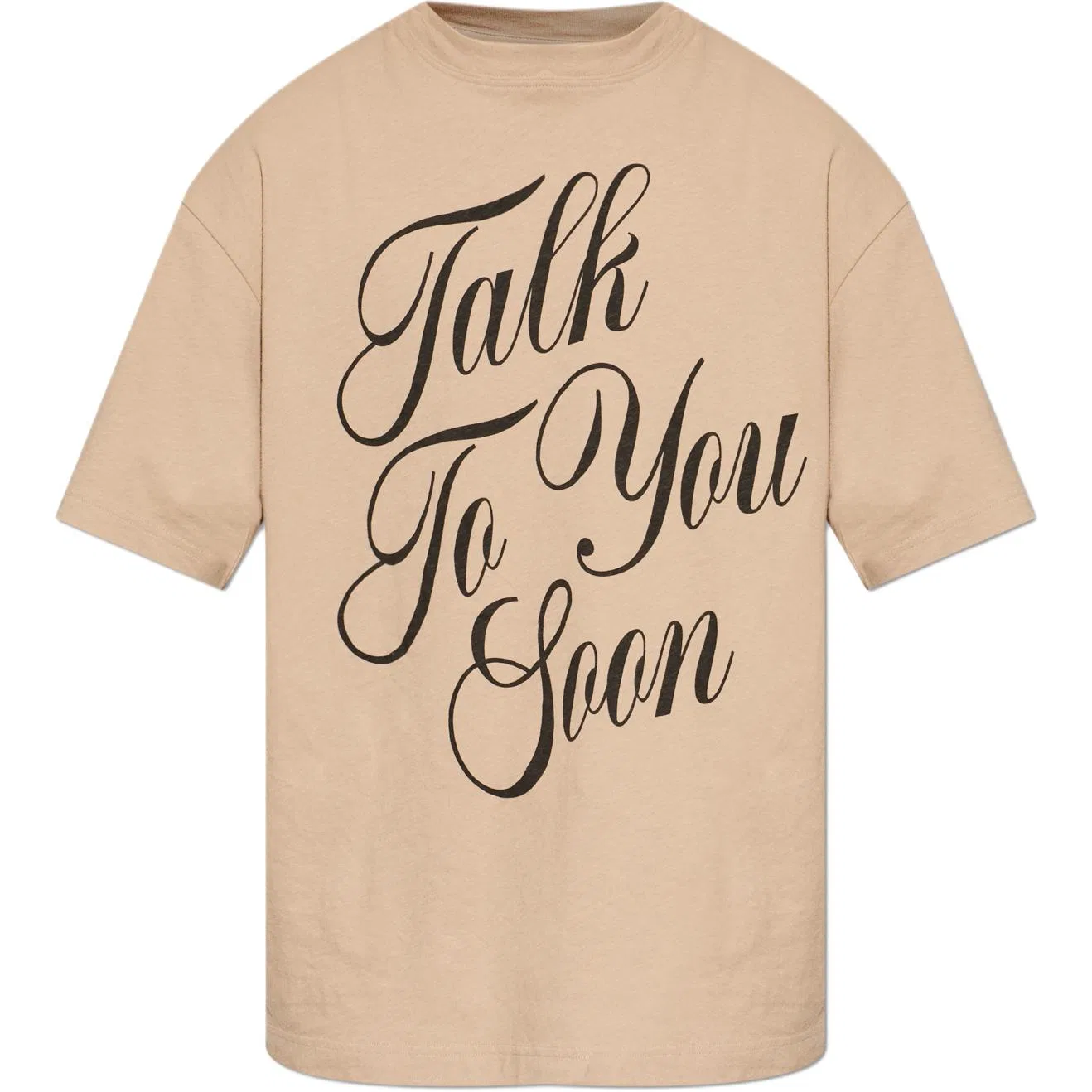 Мужская футболка с круглым вырезом Beige Acne Studios