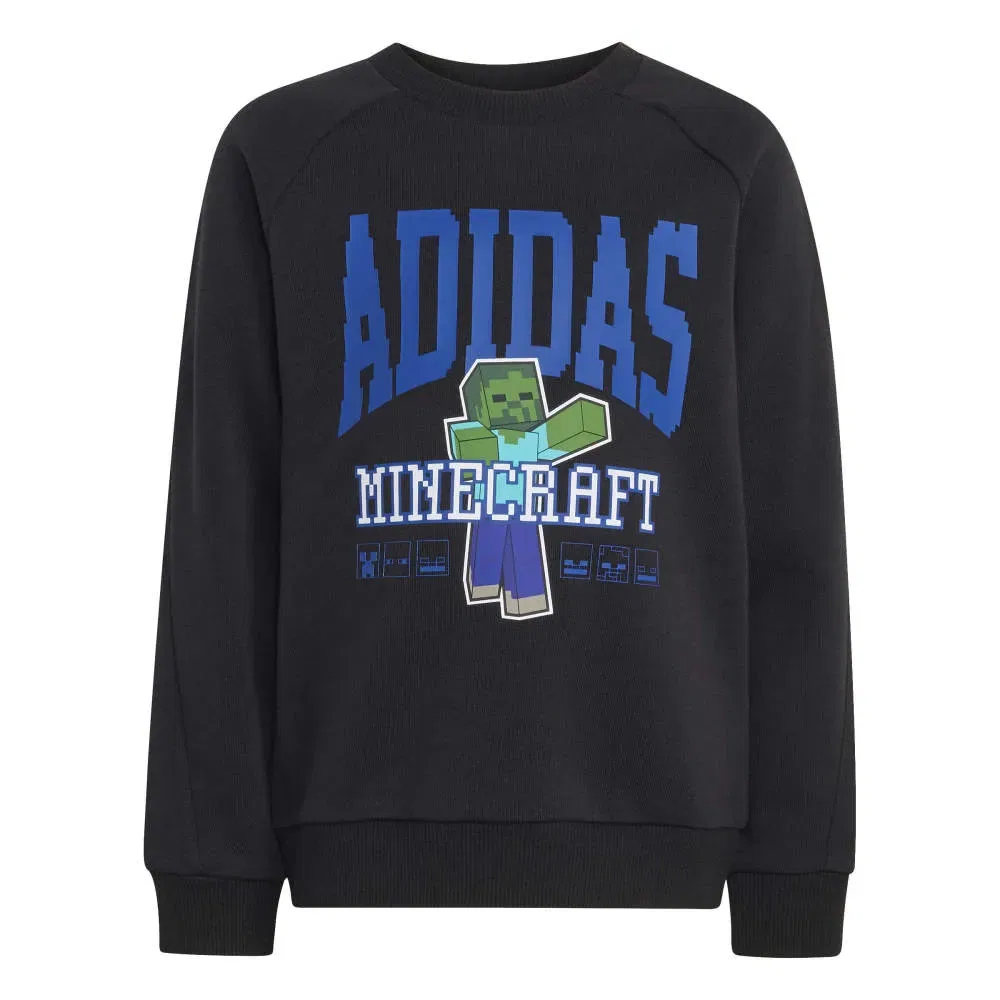 Детский спортивный комплект для девочек с принтом Minecraft Adidas, Black — фото 3