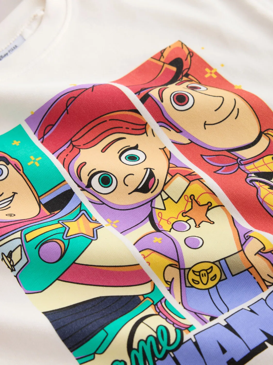 Футболка Toy Story с принтом Вуди, Джесси и Баззом Лайтер Next, экрю — фото 3
