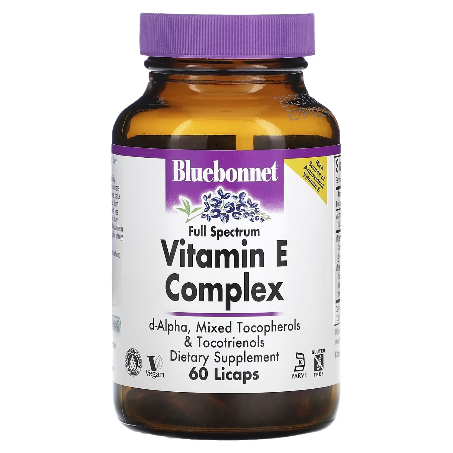 

Bluebonnet Nutrition Комплекс витамина Е, 60 капсул