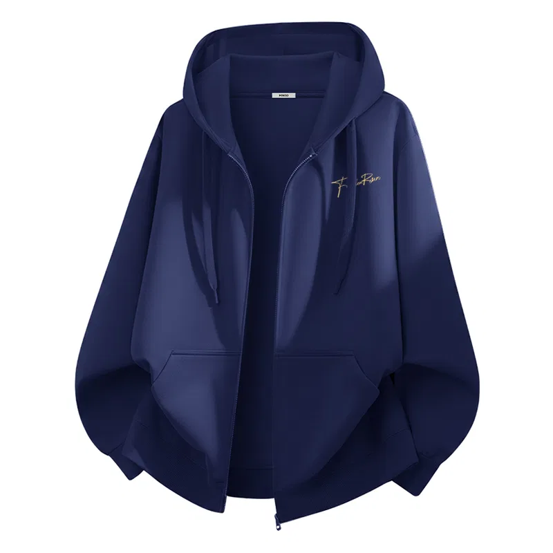 Худи детский на молнии с капюшоном MINISO, Navy Blue