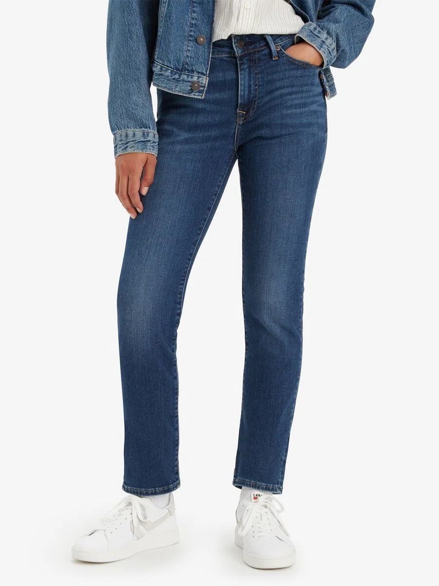 Джинсы LEVI'S Slim fit '712 Slim Welt Pocket' темно-синего цвета