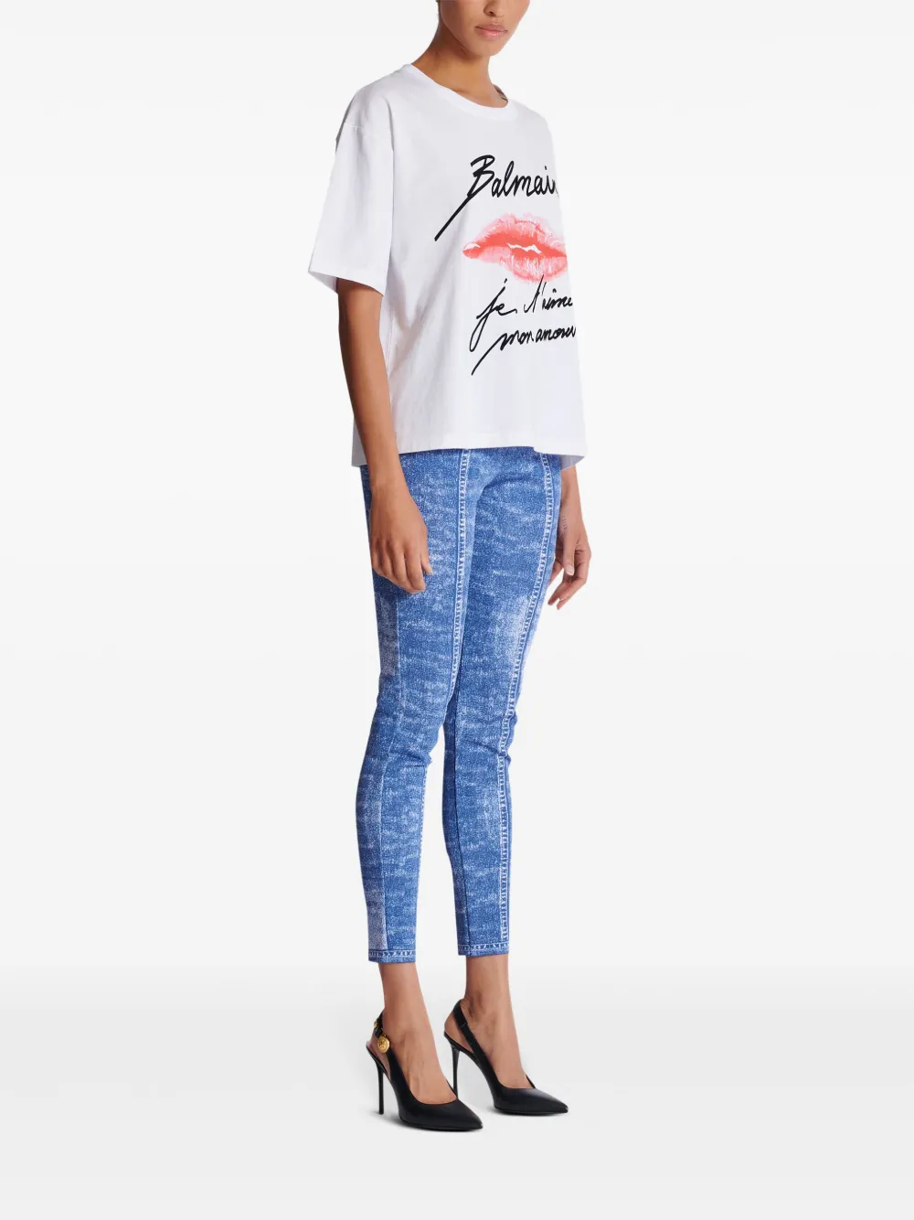 Футболка Kiss Balmain With The Logo And Print, белый — фото 3