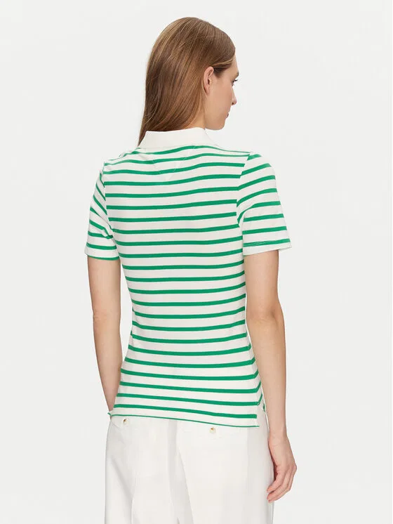 Поло slim fit Tommy Hilfiger, зеленый — фото 3