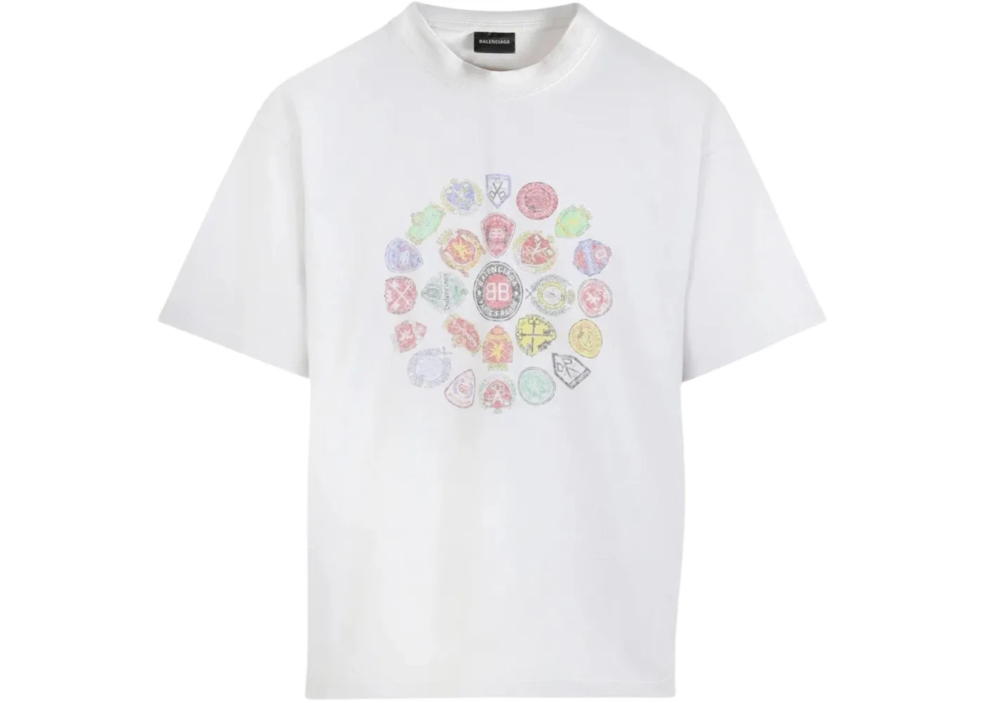 Мужская футболка с принтом Balenciaga T-shirt, Dirty White