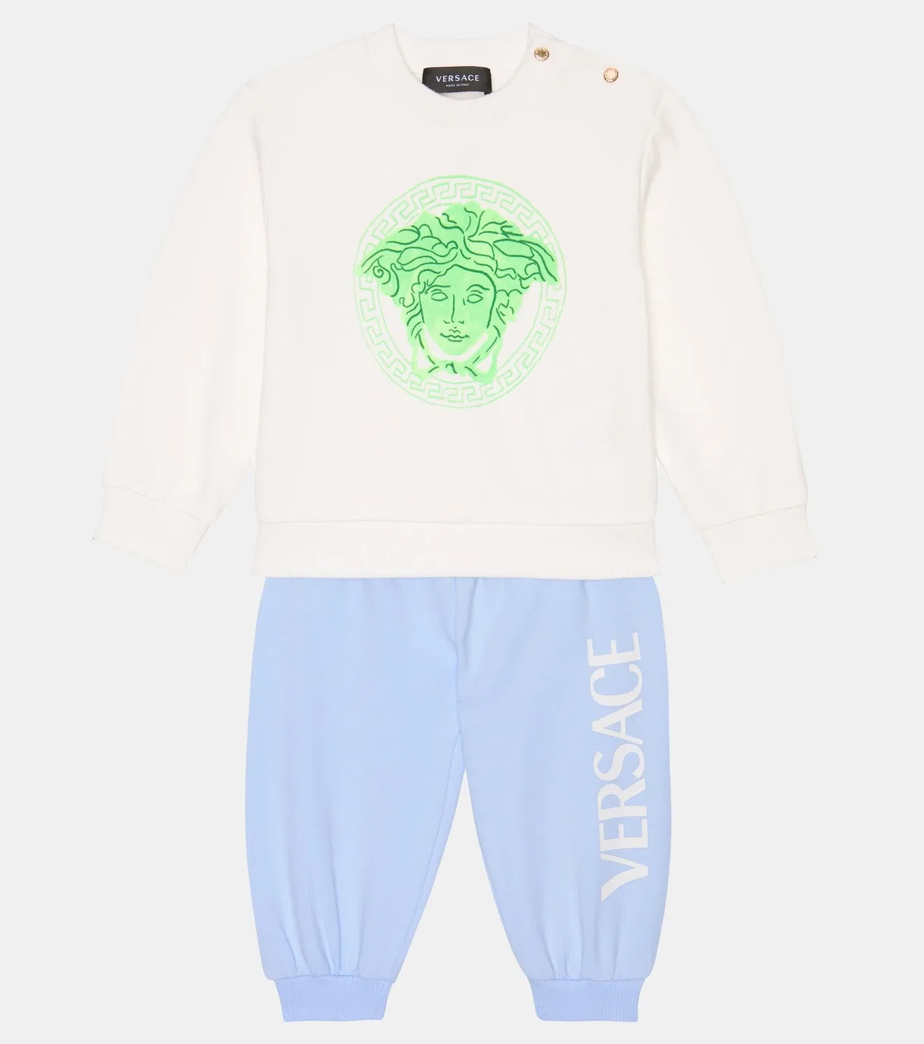 Комплект из свитшота и спортивных штанов Medusa Versace Kids, белый — фото 2