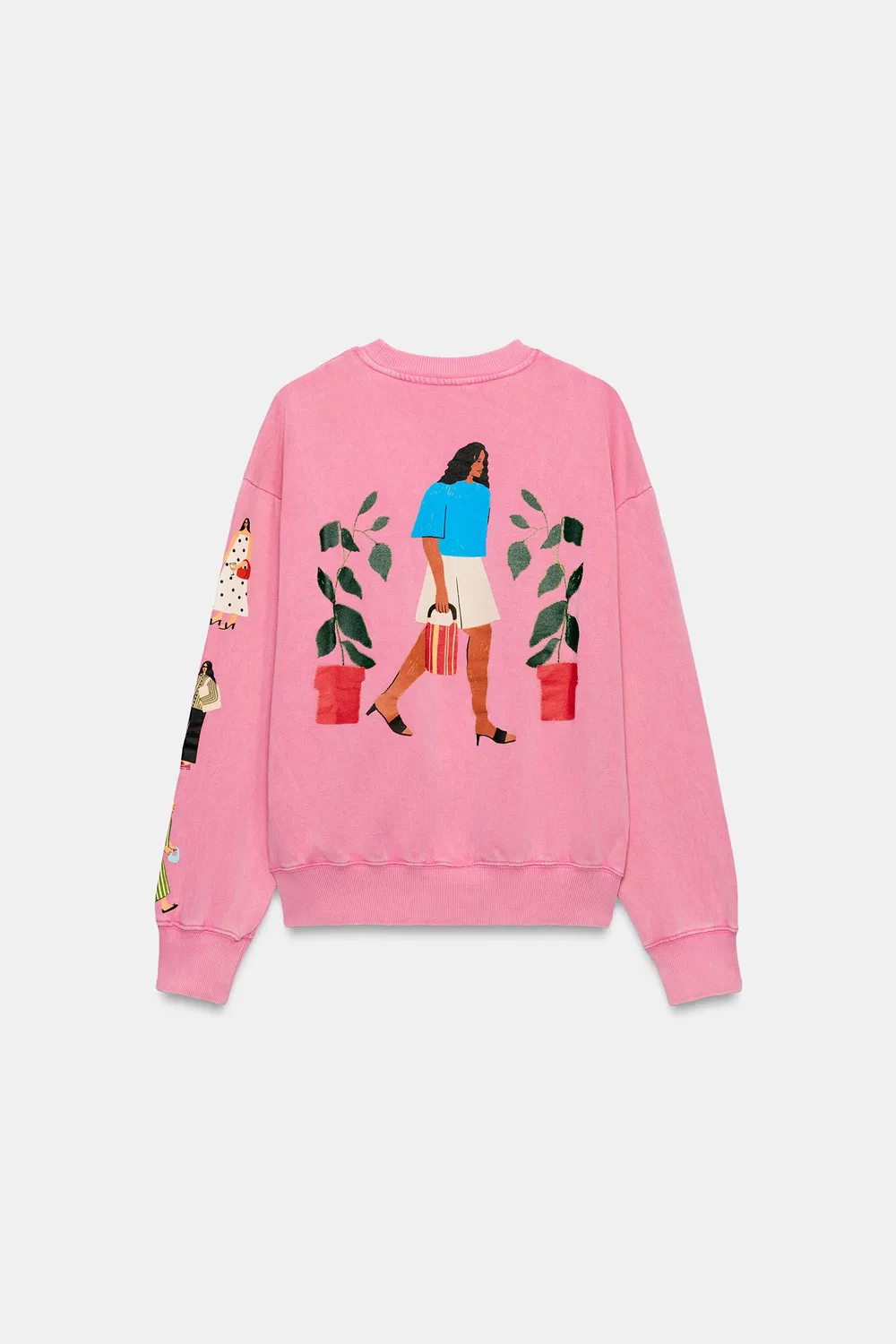 Толстовка с эффектом выцветания от Филиппы Коулз ZARA, Pink — фото 2