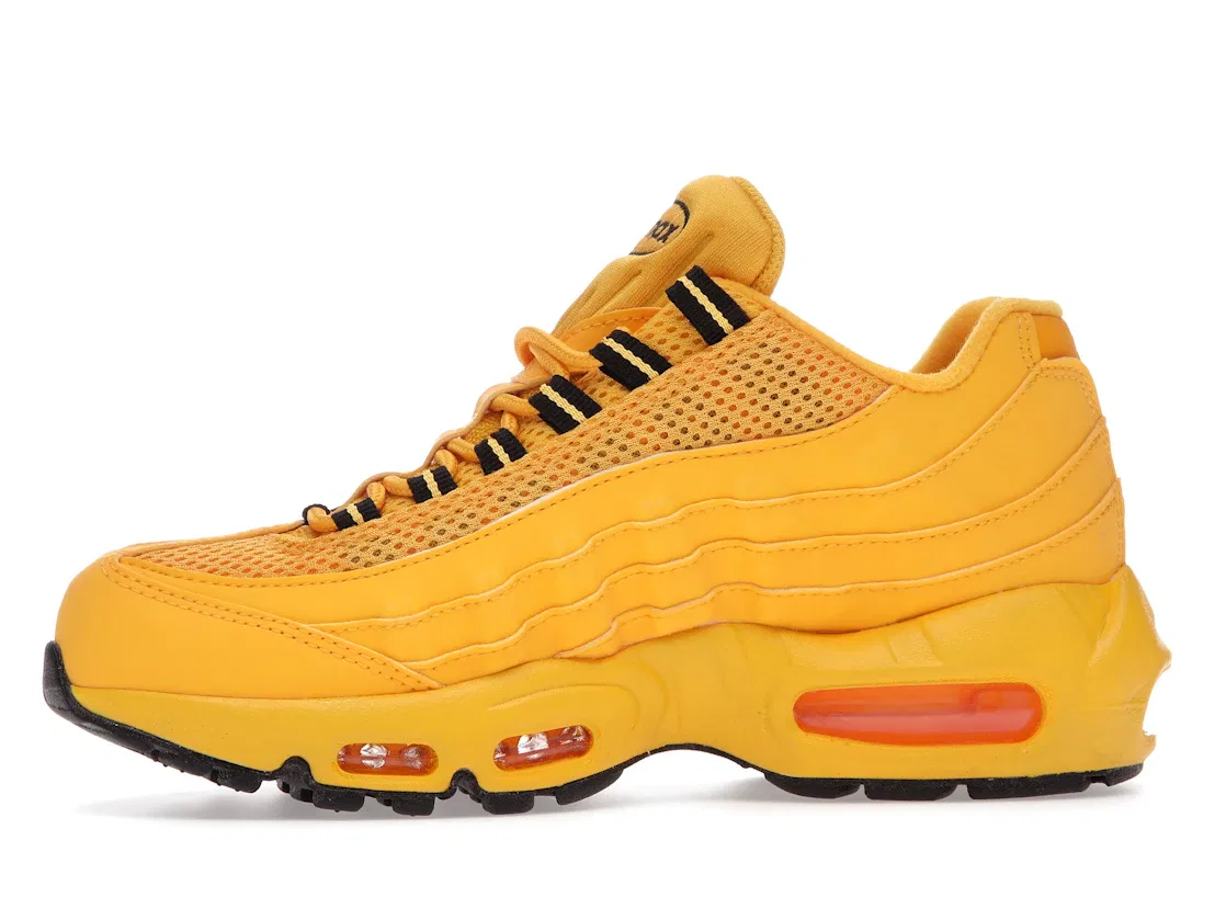 Детские кроссовки Lifestyle с принтом Nike Air Max 95 Nike, Yellow Yellow Black — фото 3