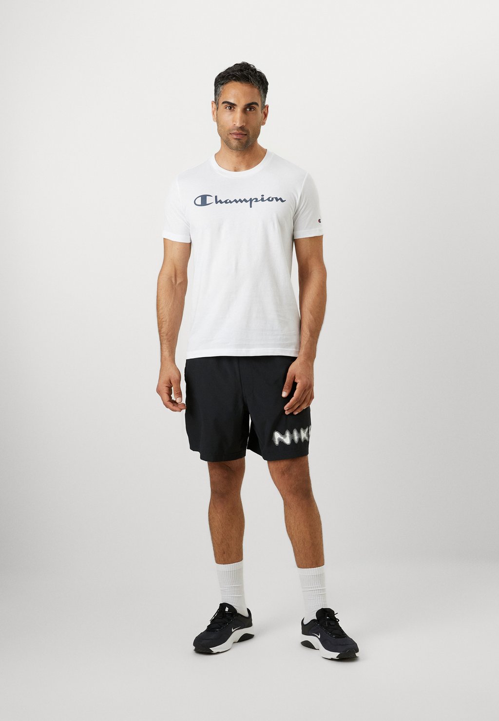 

Базовая футболка TEE SMALL AND BIG LOGO 2 PACK Champion, темно-синий
