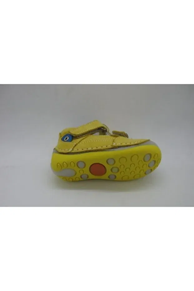 Детские туфли для девочек с принтом First step shoes Perlina, Yellow — фото 3