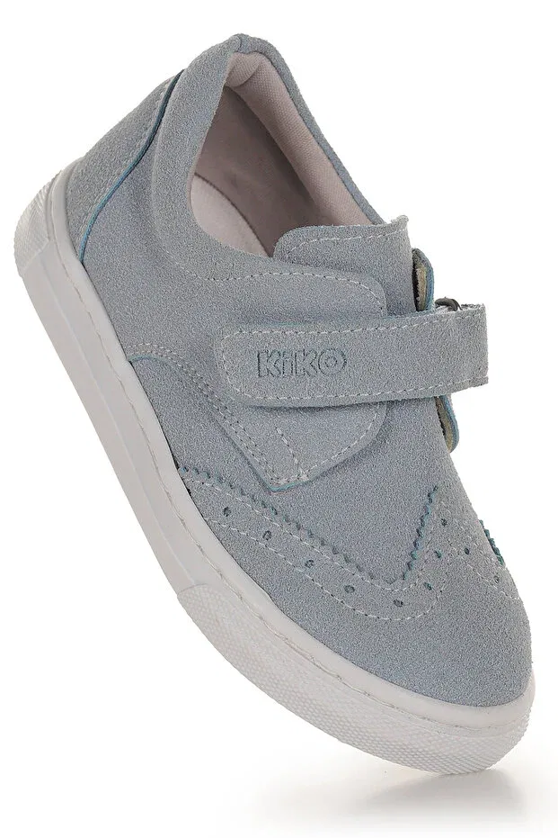 Детские повседневные туфли для мальчиков на липучке Richie velcro first step daily baby boy casual shoes Kiko Kids, Baby Blue