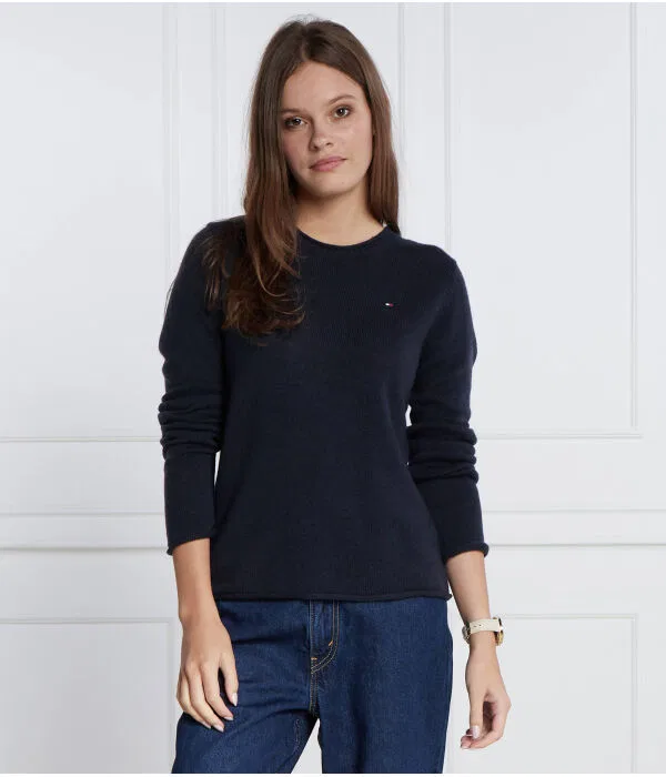Женский свитер из шерсти Soft C-Nk Tommy Hilfiger, Blu Marino — фото 3