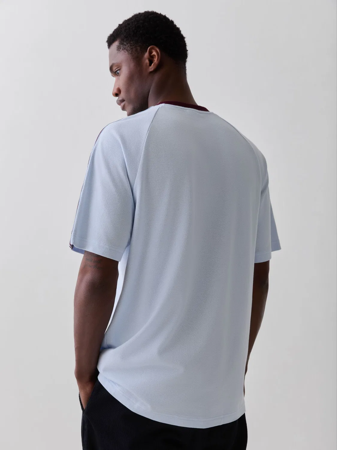 Футболка с контрастными рукавами, свободная, Britcore, adidas Originals, светло-голубой — фото 4