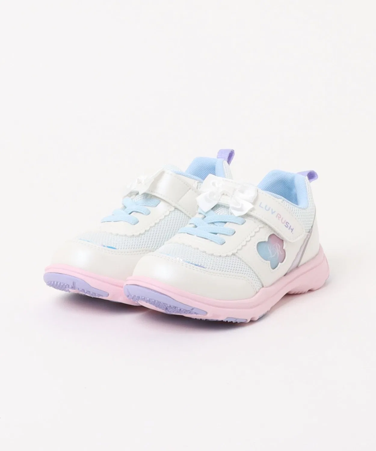Детские кроссовки для девочек с бантом LV 1277 MoonStar, White