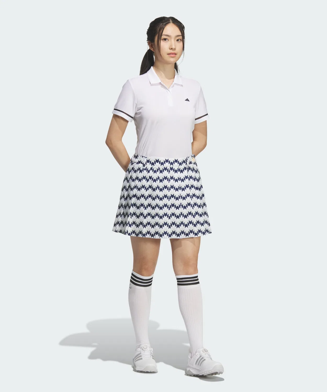 Женская юбка с принтом Adidas Golf, Белый/Синий — фото 4