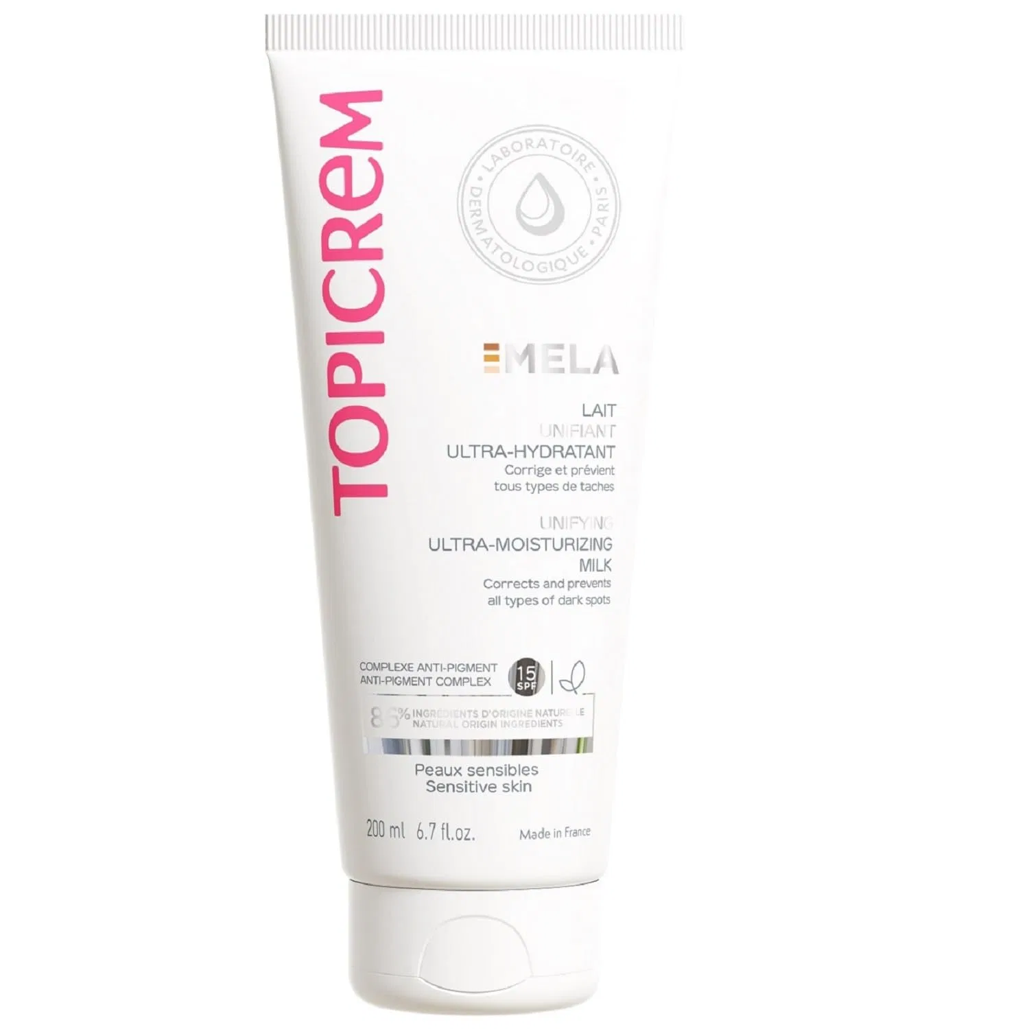 Лосьон для тела увлажняющий Topicrem Mela Lightening Ultra-Moisturising Milk, 200 мл