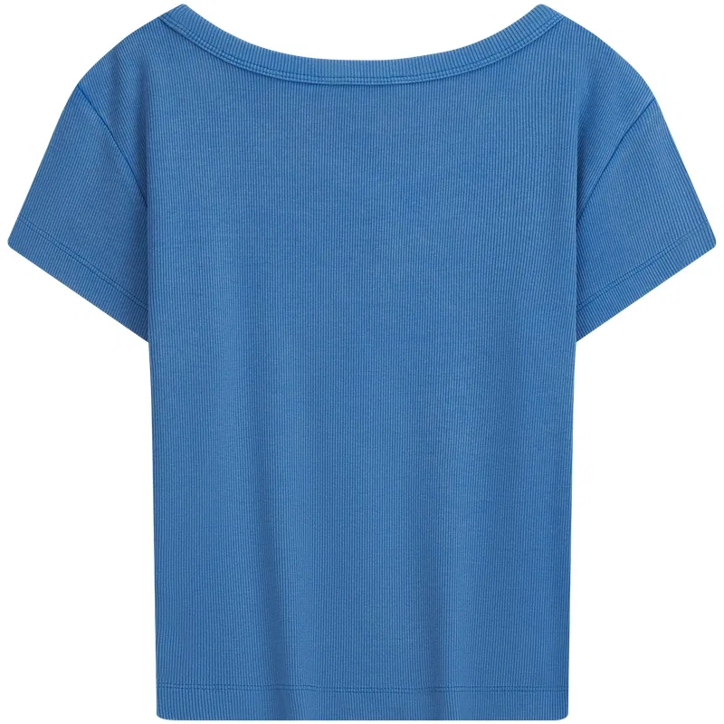 Женская футболка с круглым вырезом Calvin Klein, YU2-Royal Blue — фото 3