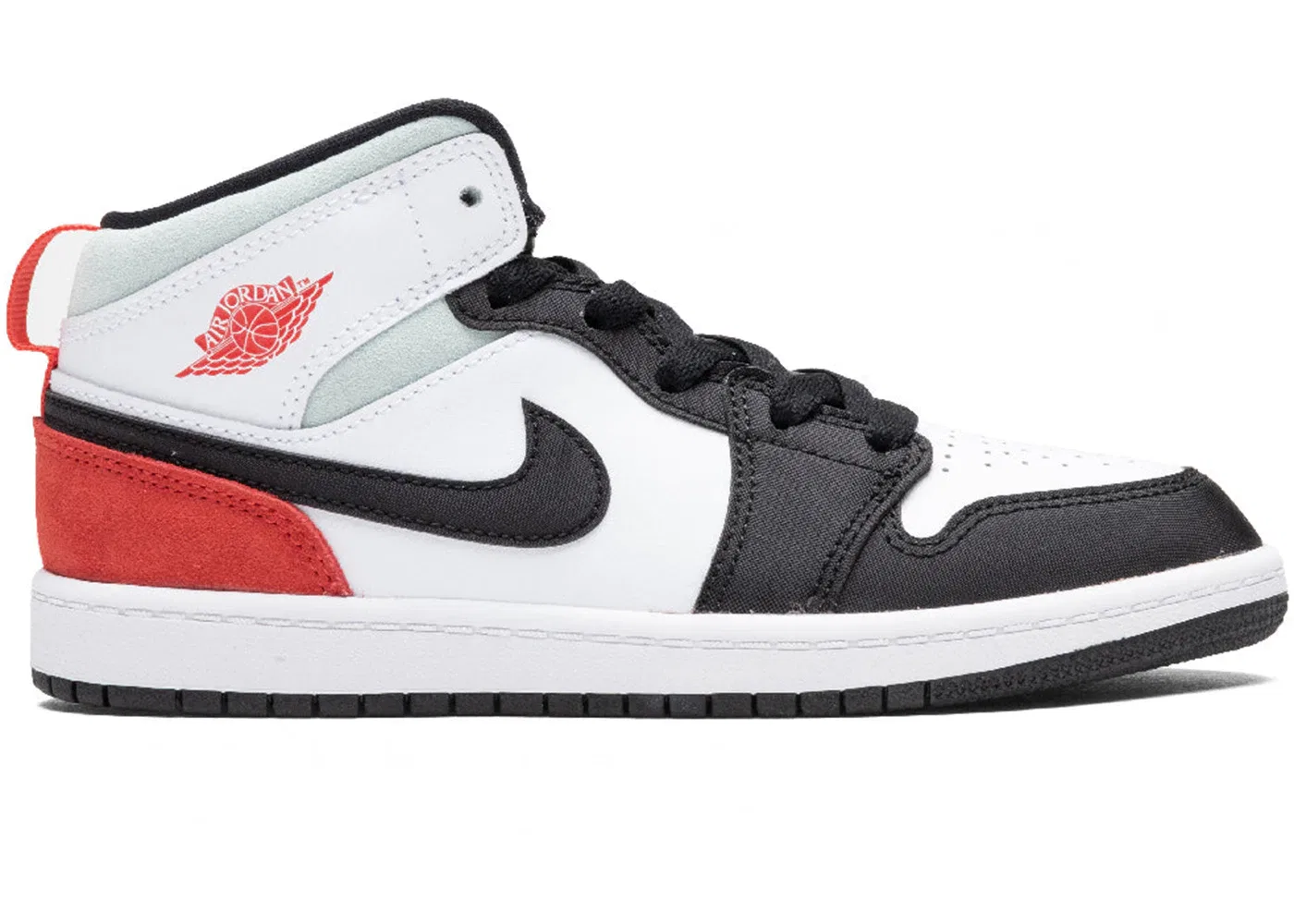 Детские кроссовки Lifestyle Jordan 1 Mid SE, White/Track Red-Black-Igloo