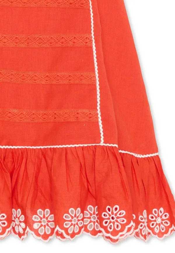 Платье хлопковое day dress Stella Mccartney Kids, красный — фото 3