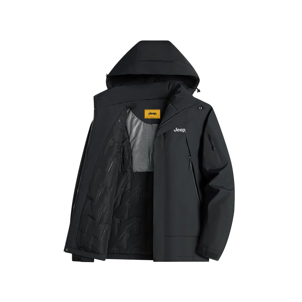 Детский пуховик с капюшоном Jeep Outdoor Lifestyle, Black