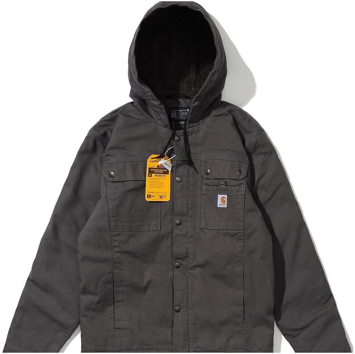 

Куртка Carhartt Relaxed Fit Washed Duck Sherpa-Lined Utility, серый