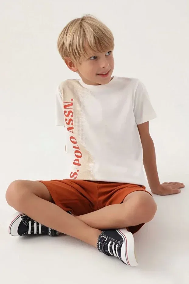 Мужские шорты бермуды прямые U.S. Polo Assn., Cream — фото 3