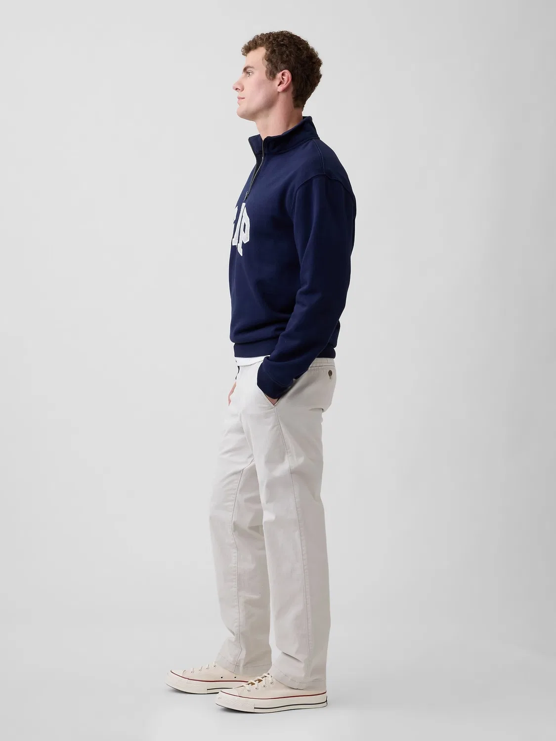 Брюки чинос из хлопка Gap, Cream — фото 4