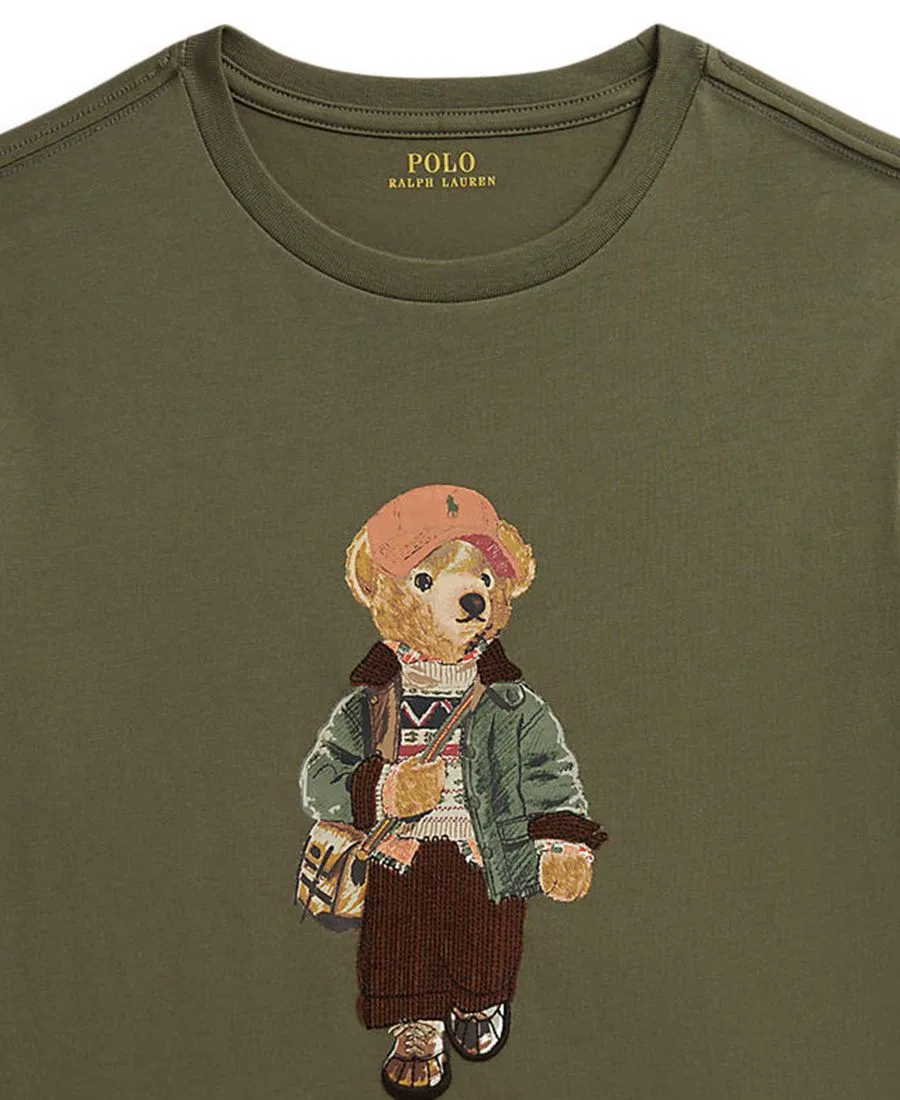 Футболка из хлопка с принтом Polo Bear Polo Ralph Lauren, Cruise Olive — фото 3