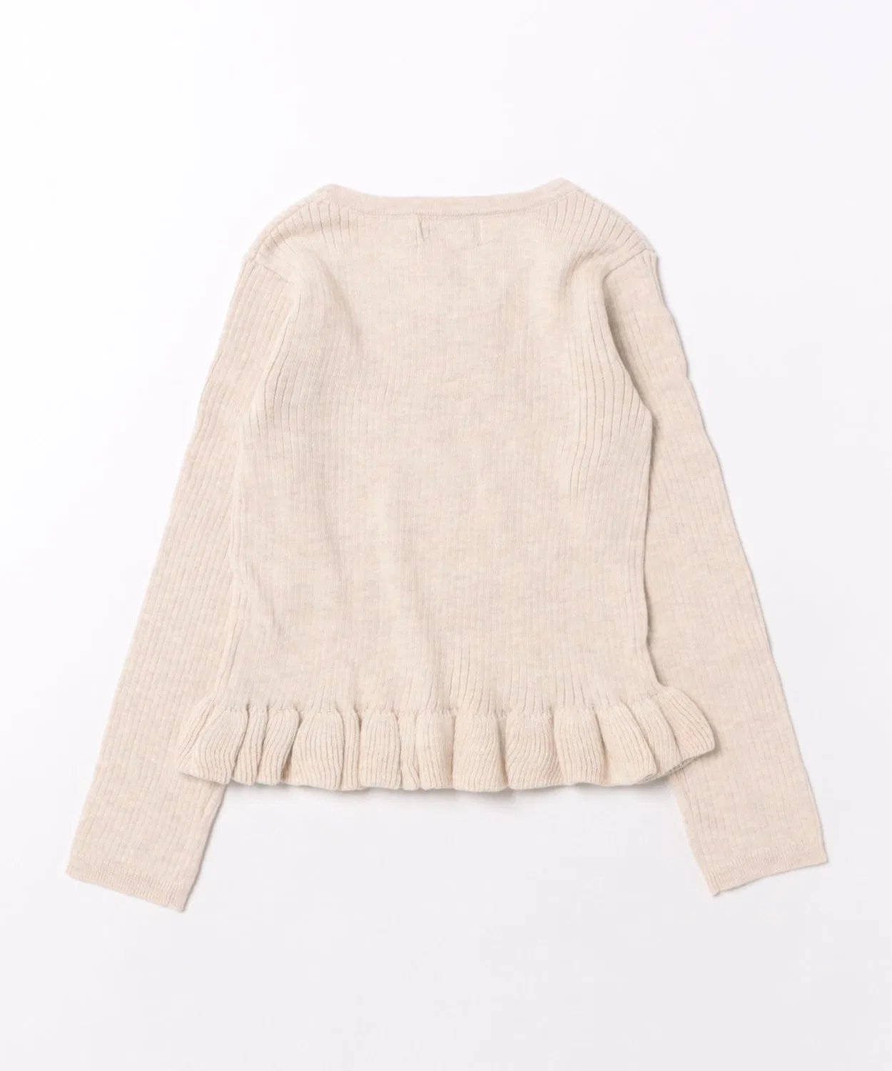 Детский топ с пеплумом из рибаны с длинным рукавом модель Rib Knit Peplum Top NO WAY, Pink — фото 2