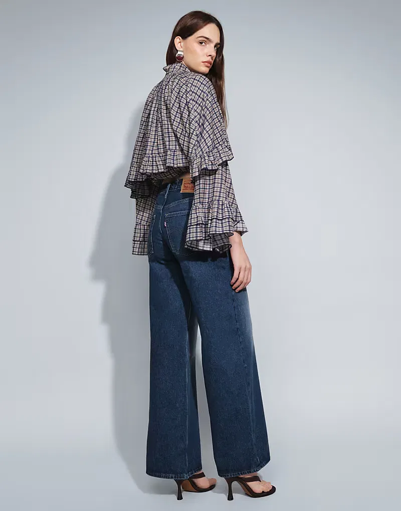 Джинсы Levi's средней ширины, средней степени потертости — фото 3