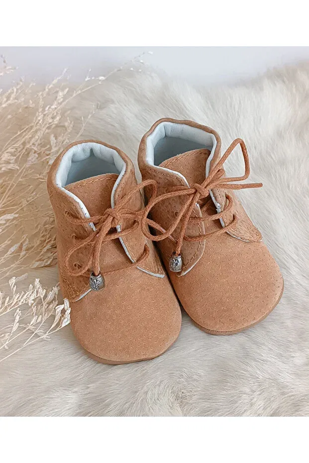 Детские ботинки для мальчиков из натуральной кожи Hodore, Nubuck Camel