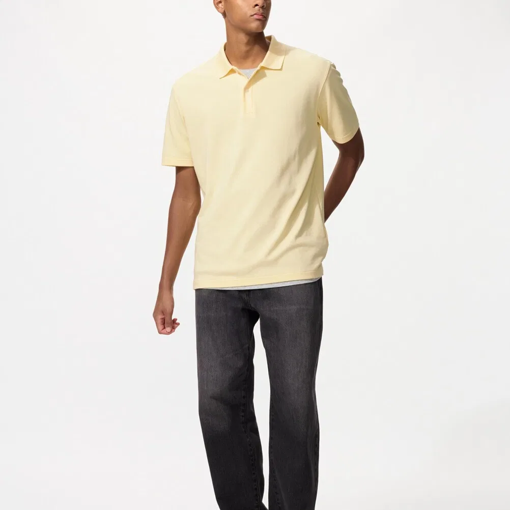 Поло рубашка unisex light yellow, UNIQLO — фото 3