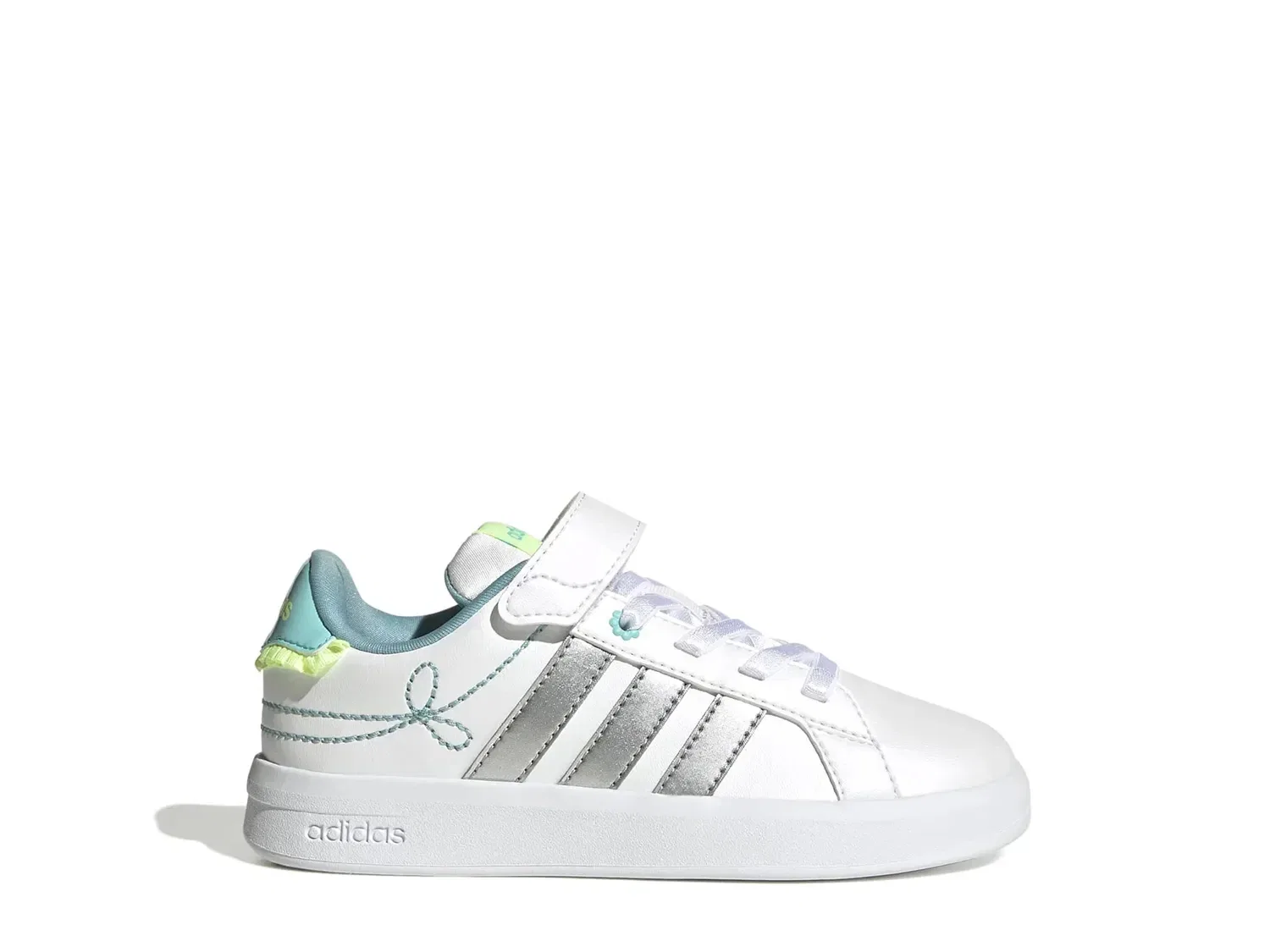 Кроссовки Grand Court 3.0 для девочек, adidas, белый — фото 2